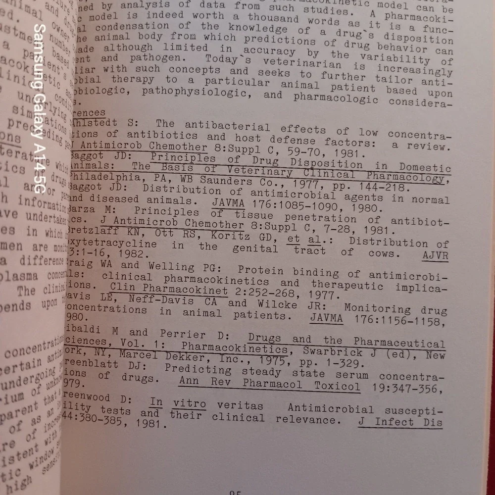 Determination of Doses of Veterinary Pharmaceuticals 1984 Hardcover Powers OSU